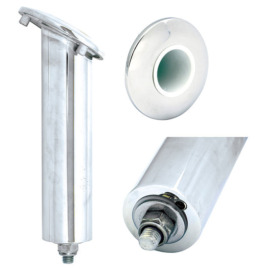 Tigress Blind Mount Round Head Swivel Base Rod Holder - 30 Degree - 9"