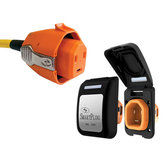 SmartPlug 30 AMP Inlet  Female Cord Connector Combo - Black