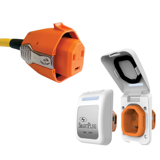 SmartPlug 30 AMP Inlet  Female Cord Connector Combo - White