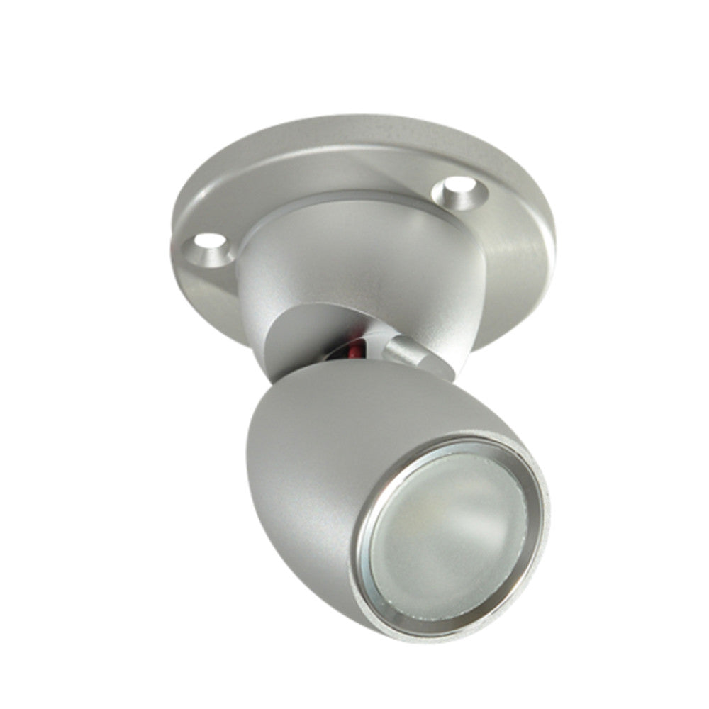 Lumitec GAI2 White Dimming, Blue/Red Non-Dimming - Heavy-Duty Base w/Built-In Switch - Brushed Housing