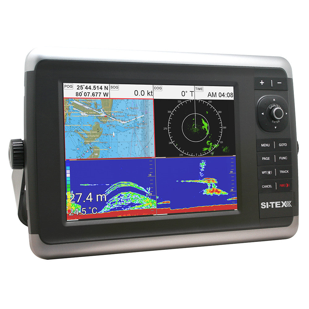 Sitex NavStar 10CFR GPS Chart Plotter/Sonar/Radar System, 10&#34; Color     TouchScreen TFT XGA LCD w/Internal GPS Antenna