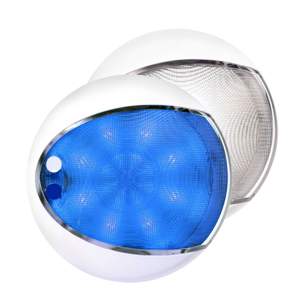 Hella Marine EuroLED 175 Surface Mount Touch Lamp - Blue/White LED - White Housing