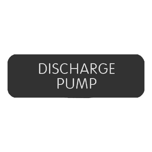 Blue Sea&nbsp;Large Format Label - "Discharge Pump"&nbsp;