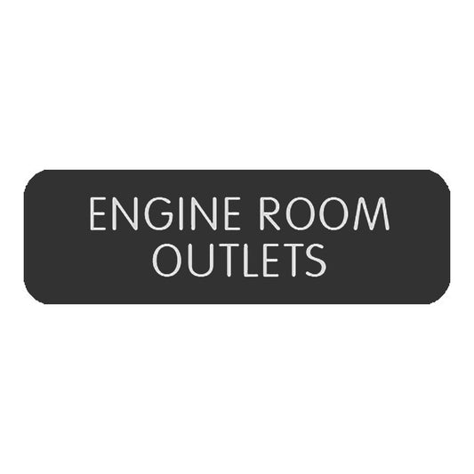 Blue Sea&nbsp;Large Format Label - "Engine Room Outlets"&nbsp;