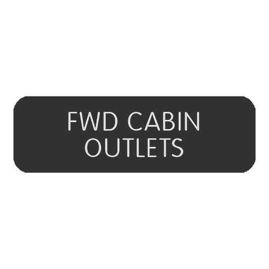 Blue Sea&nbsp;Large Format Label - "FWD Cabin Outlets"