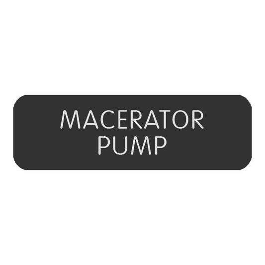 Blue Sea&nbsp;Large Format Label - "Macerator Pump"