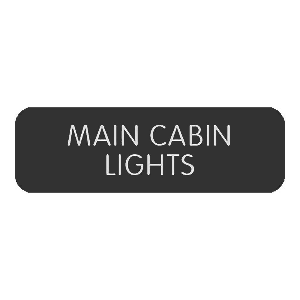 Blue Sea&nbsp;Large Format Label - &#34;Main Cabin Lights&#34;