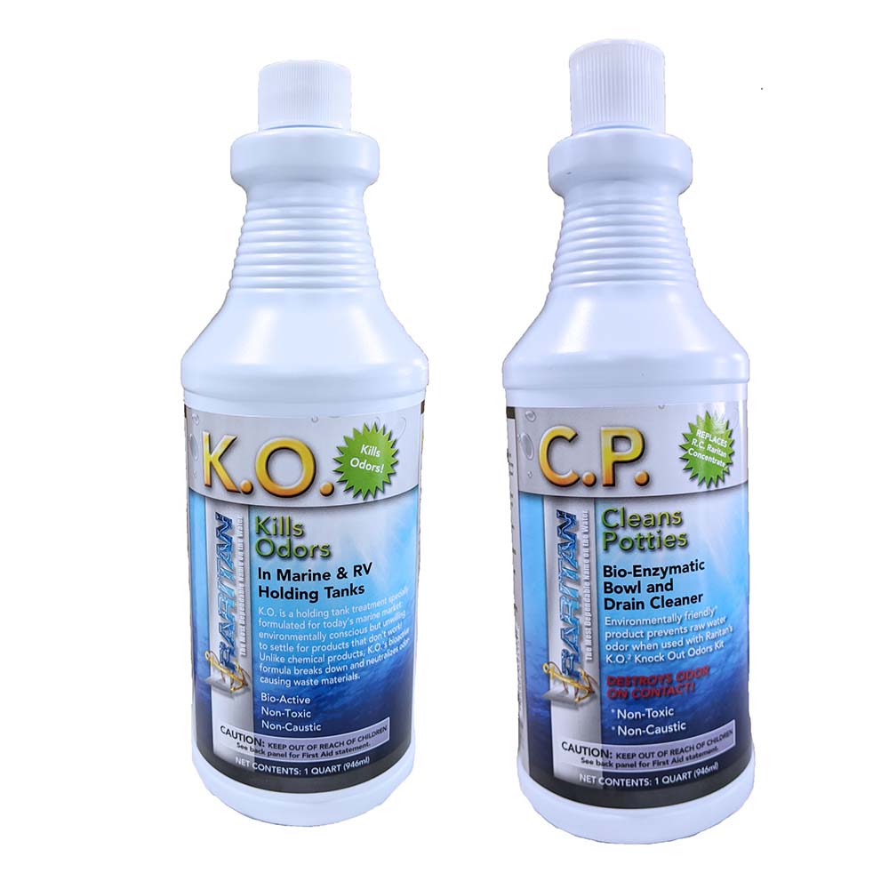 Raritan Potty Pack w/K.O. Kills Odors  C.P. Cleans Potties - 1 of Each - 32oz Bottles