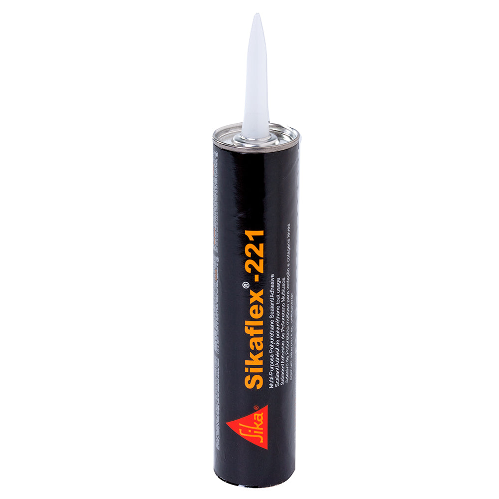 Sika Sikaflex 221 Multi-Purpose Polyurethane Sealant/Adhesive - 10.3oz(300ml) Cartridge - Aluminum Gray