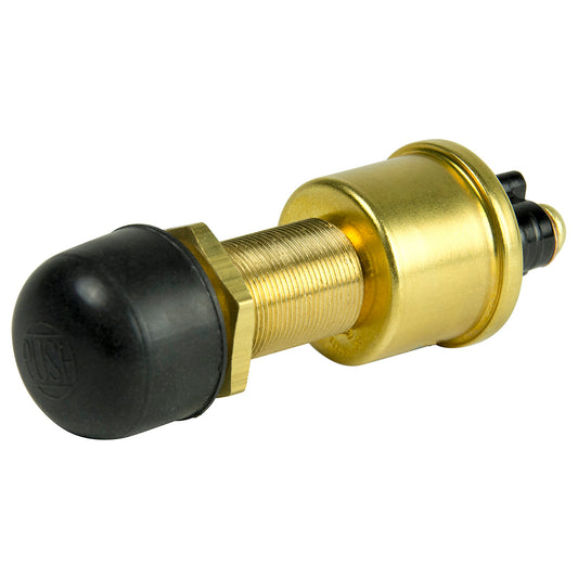 BEP 2-Position SPST Heavy-Duty Push Button Switch w/Cover - OFF/(ON) - 35 Amp