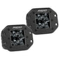 RIGID Industries D-Series PRO Flush Mount - Spot LED - Midnight Edition - Pair - Black