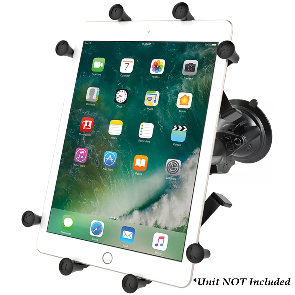 RAM Mount Twist-Lock&trade; Suction Cup Mount w/Universal X-Grip&#174; Cradle for 10&#34; Large Tablets