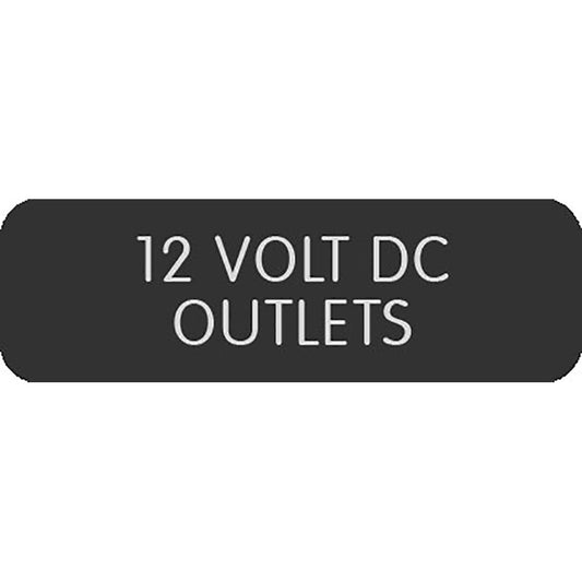 Blue Sea Large Format Label - "12V DC Outlets"