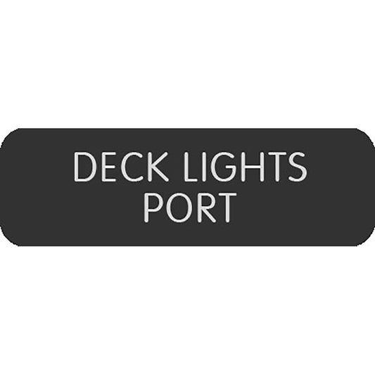 Blue Sea Large Format Label - "Deck Lights PORT"