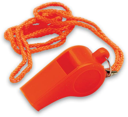 Ss Orange Safety Whistle W-lanyard