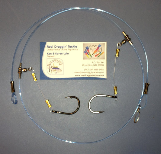 Circle-Hook Bait Rigs, 1 & 2 Hooks - Reel Draggin' Tackle - 1