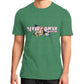 District T-Shirt (on man) Heather green Reel Draggin' Tackle