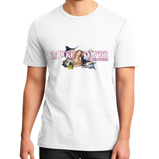 District T-Shirt (on man) White Reel Draggin' Tackle