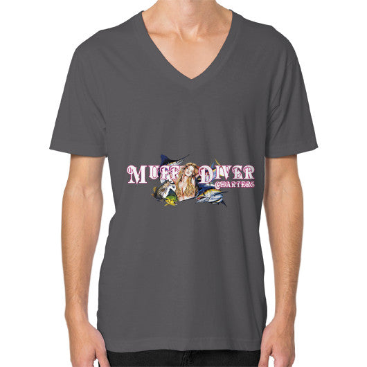 V-Neck (on man) Asphalt Reel Draggin' Tackle