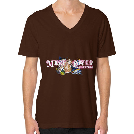 V-Neck (on man) Brown Reel Draggin' Tackle