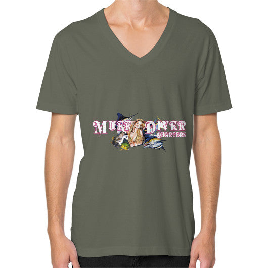 V-Neck (on man) Lieutenant Reel Draggin' Tackle