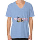 V-Neck (on man) Tri-Blend Blue Reel Draggin' Tackle