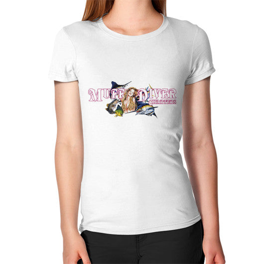 Women's T-Shirt White Reel Draggin' Tackle