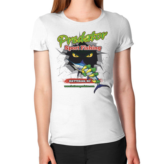Women's T-Shirt White Reel Draggin' Tackle